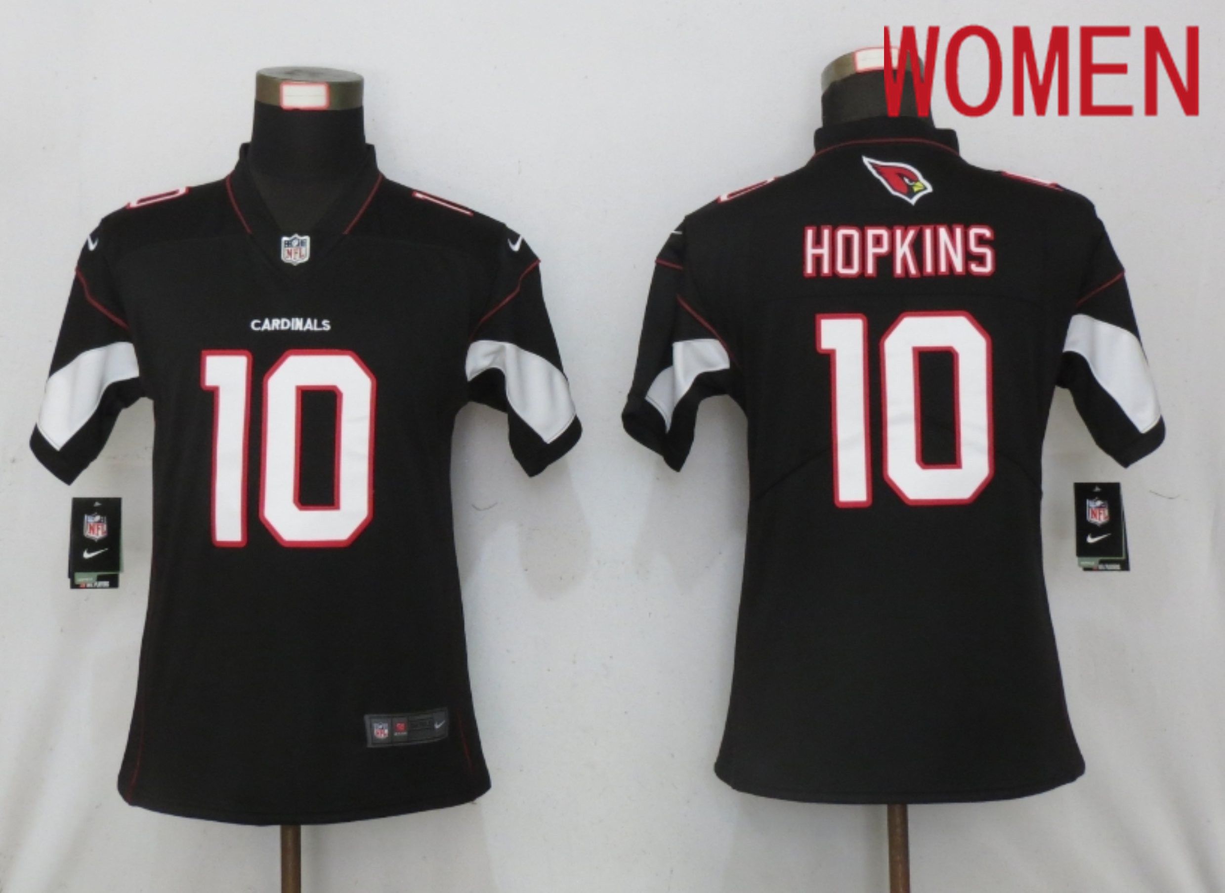Women Arizona Cardinals #10 Hopkins Black 2020 Vapor Untouchable Elite Playe Nike NFL Jerseys
